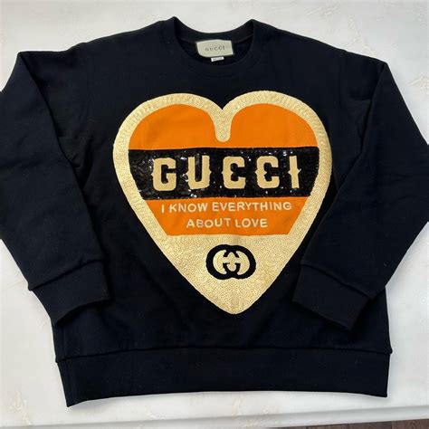 gucci i know everything about love sweatshirt|Gucci Heart I Know Everything About Love Sweatshirt .